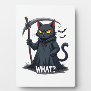 Plaque Photo Quel Chat Chat Noir Halloween Chat Effrayant Chat