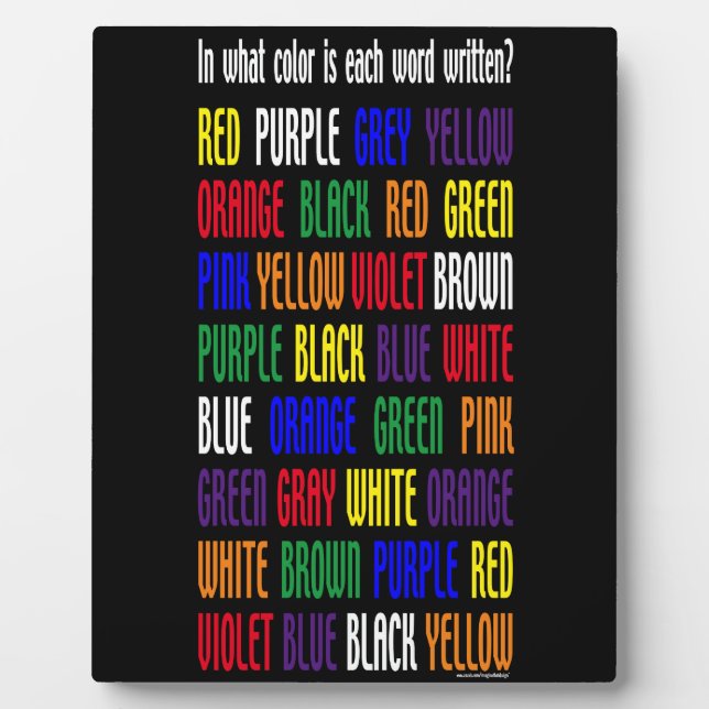 Plaque Photo Quelle est ma couleur ? (Devant)