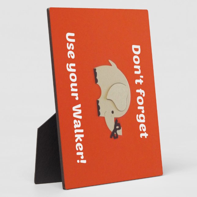 Plaque Photo Rappel d'utiliser le marcheur (Côté)