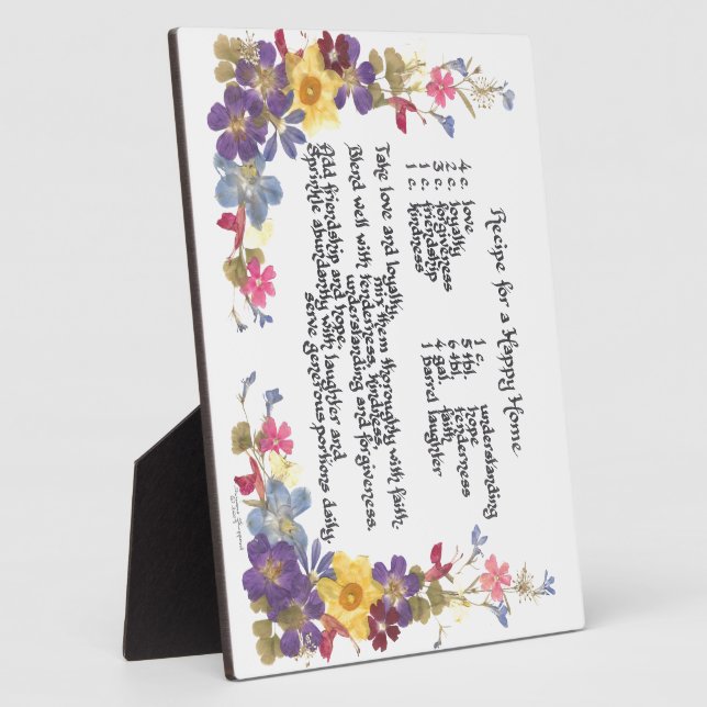 Plaque Photo Recette Accueil heureuse (Côté)