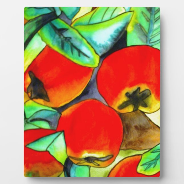 Plaque Photo Red Apples aquarelle art original (Devant)