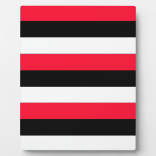 Plaque Photo Red, black and white stripes