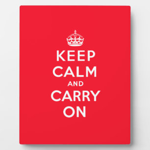Plaque Photo Red Keep Calme et Carry