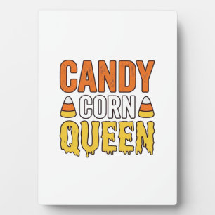 Plaque Photo Reine de Candy Corn Design de T-Shirt Halloween Vi