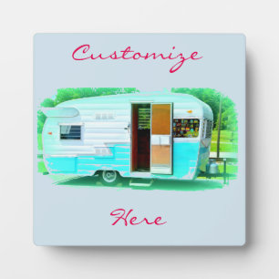 Plaque Photo Remorque classique vintage caravane gitane