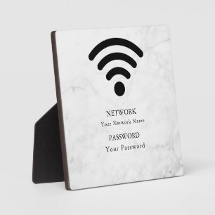 Plaque Photo Réseau Wifi d'entreprise moderne et mot de passe N