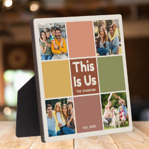 Plaque Photo Retro Color Block This Is Us Quote 4 Photo Collage