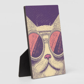 Plaque Photo Retro Vintage Cat