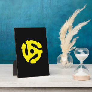 Plaque Photo Rétro Vintage Yellow 45 Spacer DJ