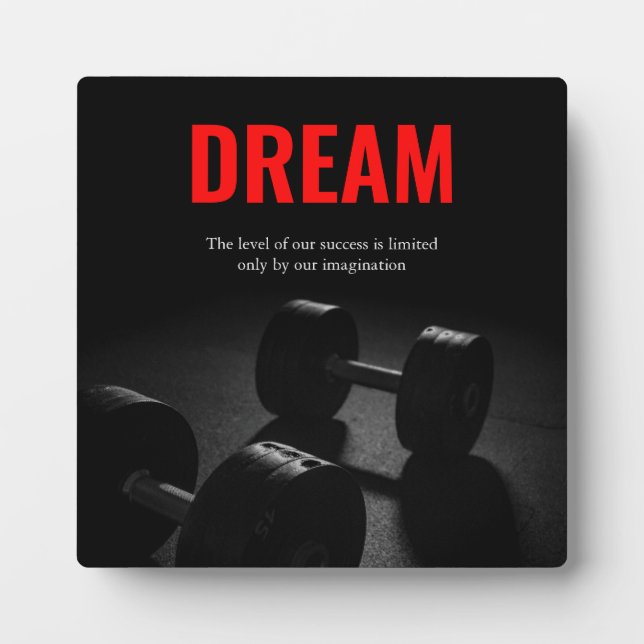 Plaque Photo Rêver Motivation Bodybuilding Formation Fitness (Devant)