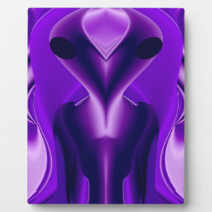 Plaque Photo Rêves arc-en-ciel violet 3D, Alien