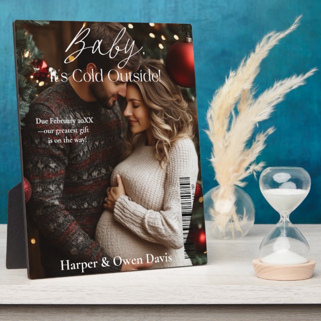 Plaque Photo Revue de Noël Couverture de la grossesse photo (Côté)