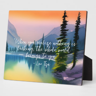 Plaque Photo Rien Ne Manque De Citation Zen Scène Lac Pacifique