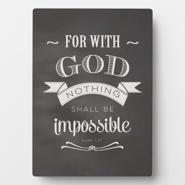 Plaque Photo Rien n'est impossible (Devant)