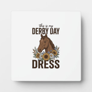 Plaque Photo Robe de jour de Derby Vintage Cheval Floral Concep