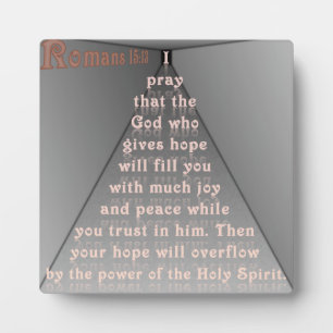 Plaque Photo Romains 15:13