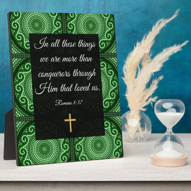 Plaque Photo Romains 8:37 (Côté)