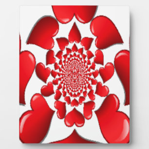 Plaque Photo Romantique Red Hearts Art Motif Imprimer