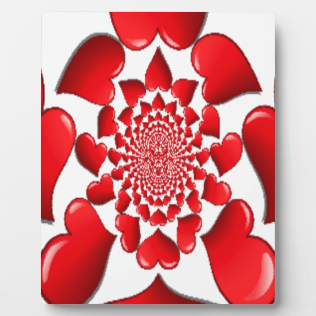 Plaque Photo Romantique Red Hearts Art Motif Imprimer (Devant)