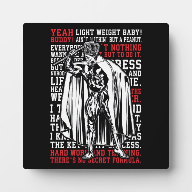 Plaque Photo Ronnie Coleman M. Olympia Workout Inspirational (Devant)