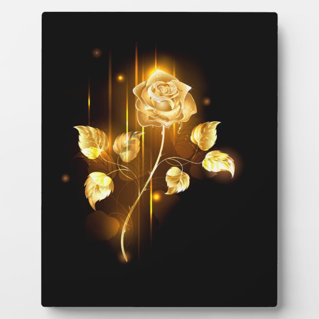 Plaque Photo Rose d'or ( rose en or ) (Devant)