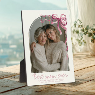 Plaque Photo Rose personnalisé pour la fête des mères avec un n