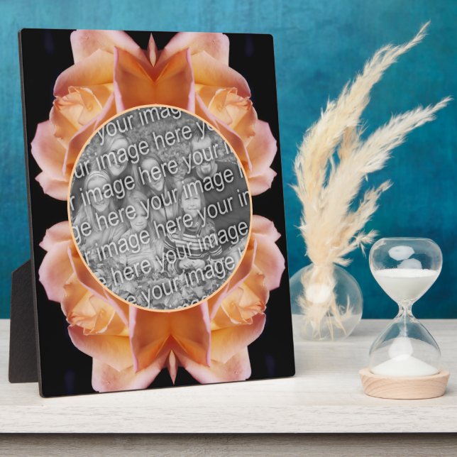 Plaque Photo Rosebud Flower Tinted Ajouter Votre Propre Photo (Côté)