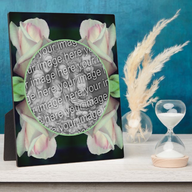 Plaque Photo Rosebud Rose Ajouter Votre Propre Photo (Côté)