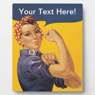 Plaque Photo Rosie le Riveter Nous pouvons le faire! Votre text