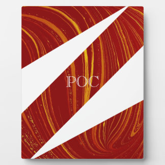 Plaque Photo Rouge Jaune Blanc Abstrait