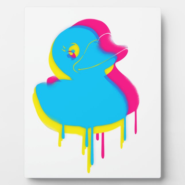 Plaque Photo Rubber Duck Graffiti Pop Art Rubber Ducky (Devant)