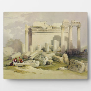 Plaque Photo Ruins of the Eastern Portico of the Temple of Baal