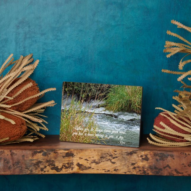 Plaque Photo Rumi Poésie Verse Running River (Côté)
