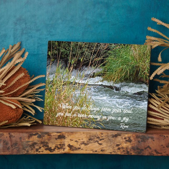 Plaque Photo Rumi Poésie Verse Running River (Côté)