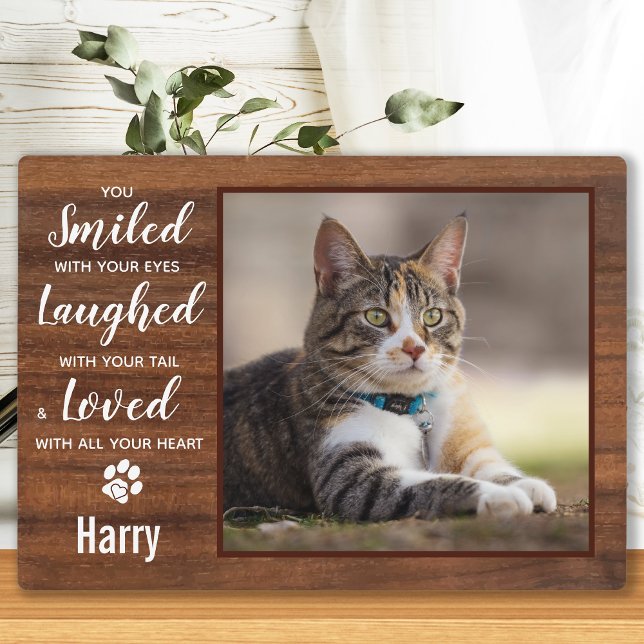 Plaque Photo Rustic Cat Memorial Pet Perdre Cadeau Photo (Créateur téléchargé)