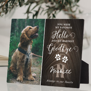 Plaque Photo Rustic Pet Loss Memorial Photo