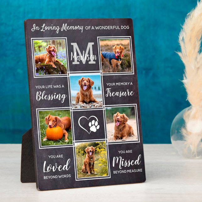 Plaque Photo Rustic Pet Memorial Chien Perdre Cadeau Unique 6 P (Créateur téléchargé)