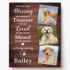 Rustic Pet Memorial Chien Perdre Personnalisé 3 Ph