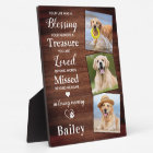 Rustic Pet Memorial Chien Perdre Personnalisé 3 Ph