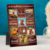 Rustic Pet Perdre Cadeau 6 Photo Collage Mémorial 