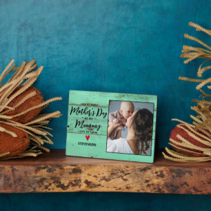 Plaque Photo Rustic Wood Nouvelle maman Première mère Jour