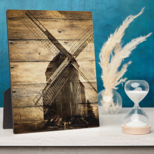 Plaque Photo rustic wood western windmill Barn wedding