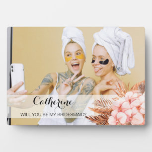 Plaque Photo Rustique Boho Herbe de Pampas Demande Demoiselle d