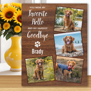 Plaque Photo Rustique Personnalisé Photo Collage Pet Memorial