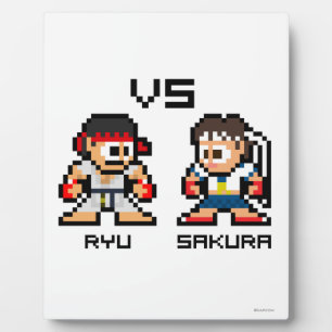 Plaque Photo Ryu VS Sakura 8 bits