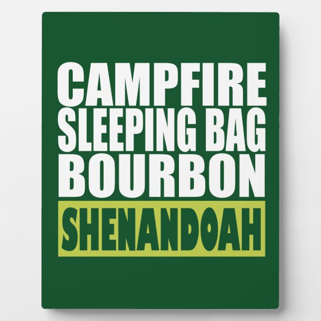 Plaque Photo Sac couché de feu de camp Bourbon Shenandoah (Devant)