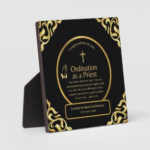 Plaque Photo Sacré Prêtre Cadeau Pasteur diacre Ordination pers