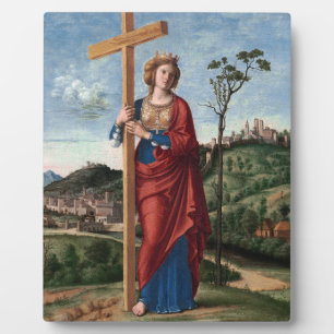 Plaque Photo Sainte Hélène avec la Vraie Croix Art sacré