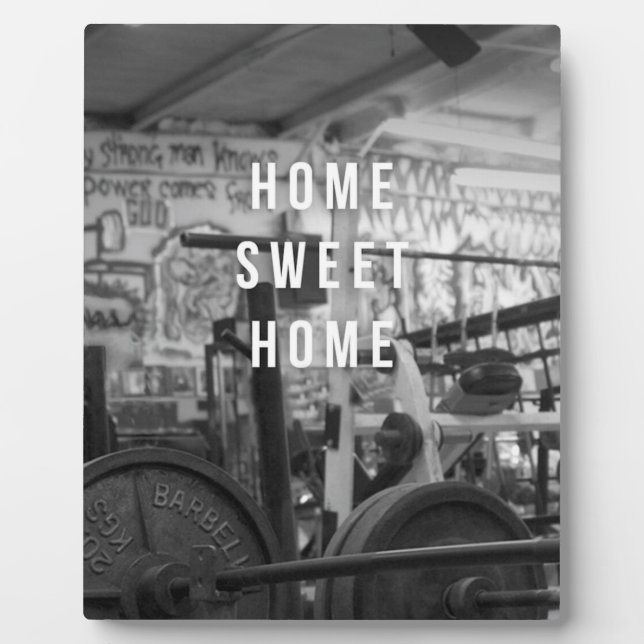 Plaque Photo Salle de gym - Home Sweet Home - Barbell - Entraîn (Devant)