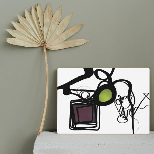 Plaque Photo Salutations de Philydion : Abstrait noir & blanc